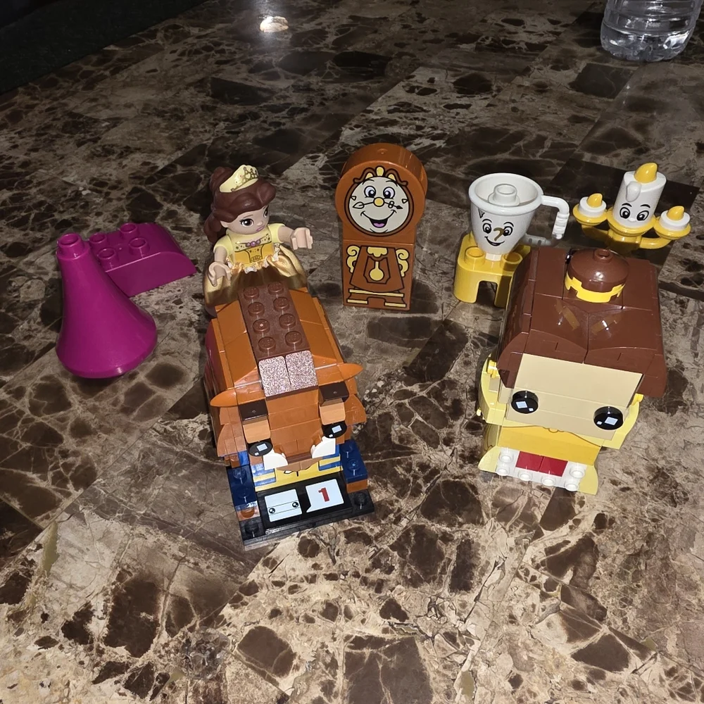 2017 LEGO BRICKHEADZ BEAUTY & BEAST PLUS 10960 DUPLO BELLS BALLROOM PIECES - Picture 4 of 10